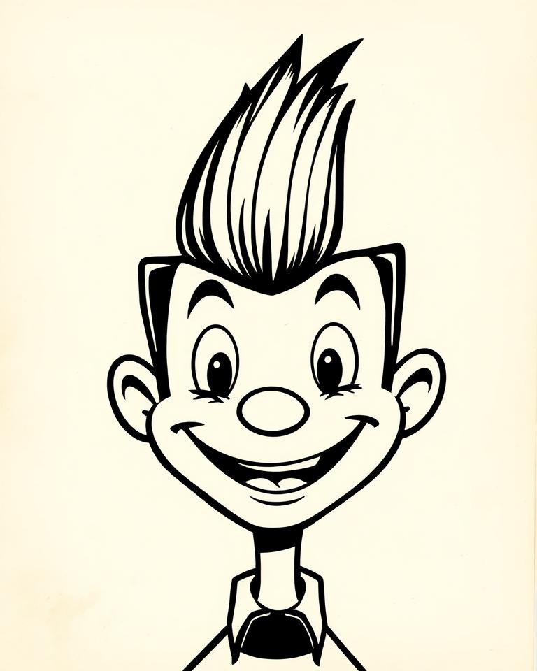 Pompadour from front