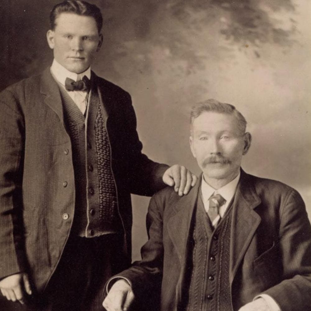Great-grandfather Harry with his father